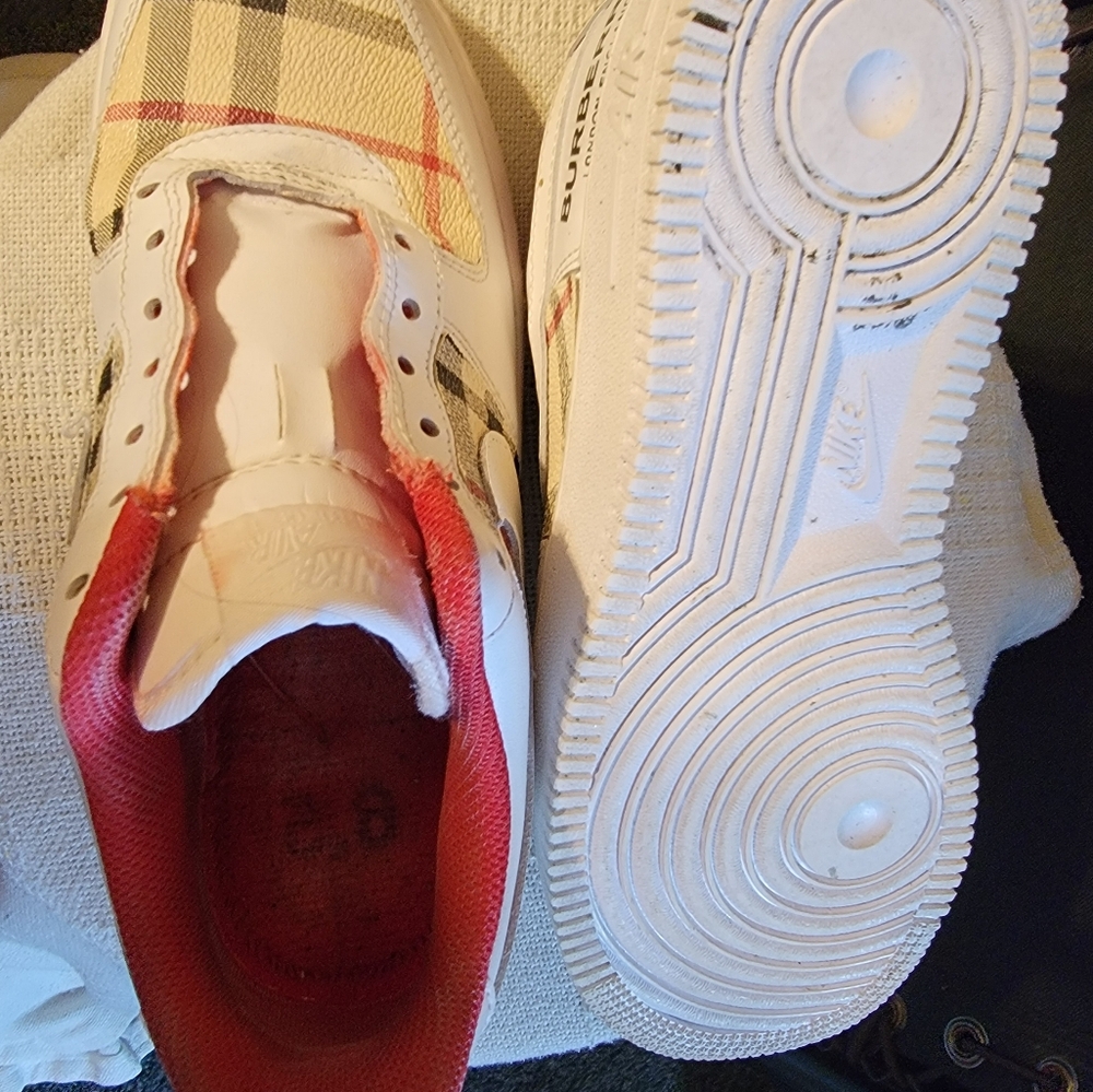 Womens nike air force 1 Burberry Custom